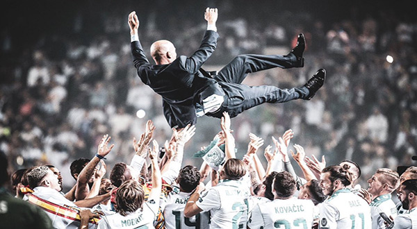 Real Madrid players and boss